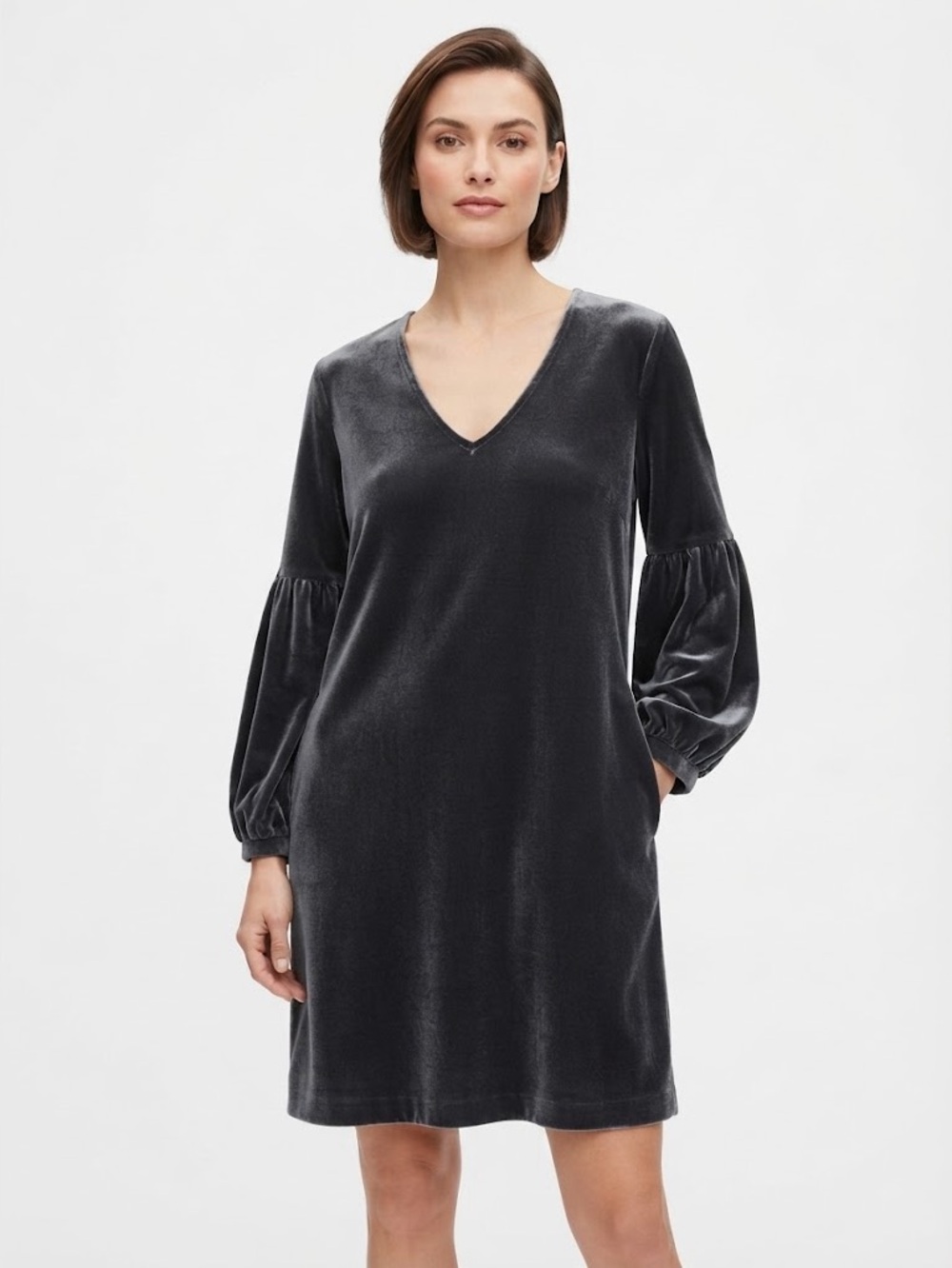 Madewell Long Sleeve Stretch Velvet Dress Size Large NWT